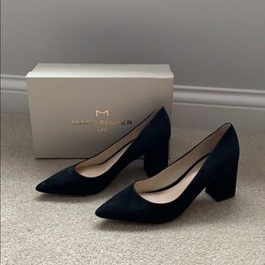 Marc Fisher Black Suede Heals, size 8